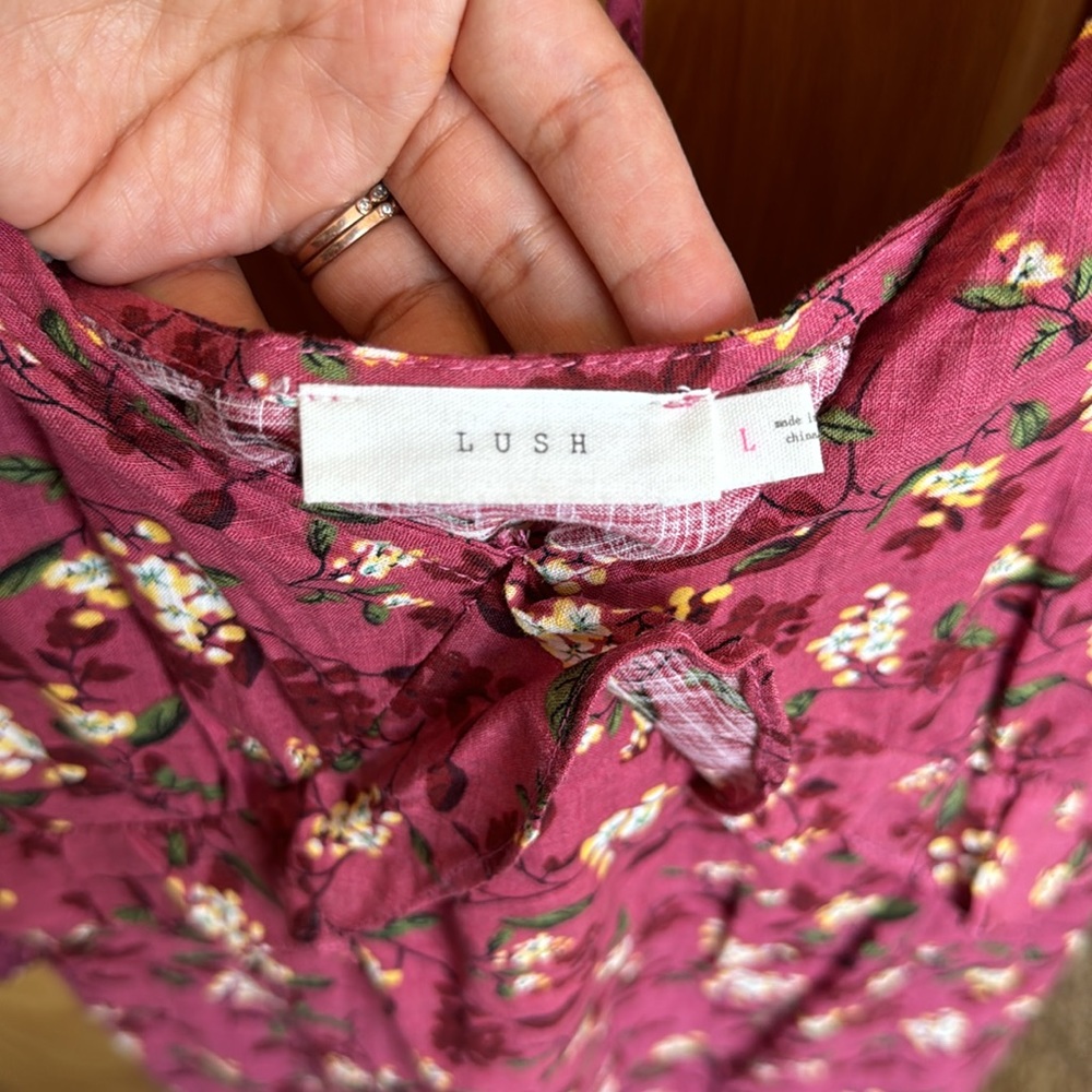 Lush Floral Ruffle Dress - Picture 4 of 5
